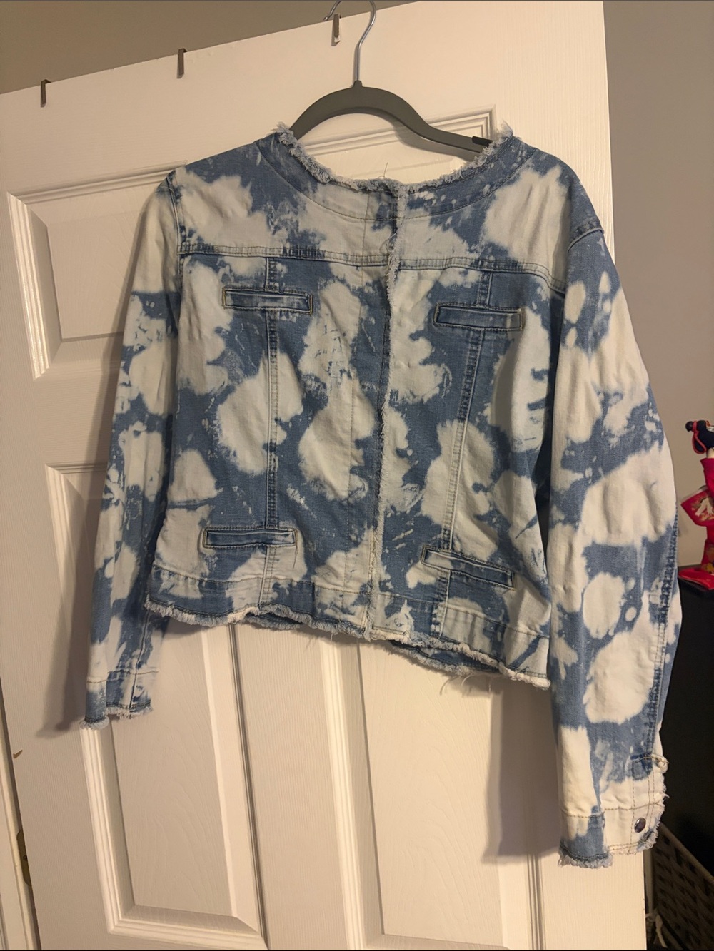 Tie-Dye Blue & White Denim Jacket